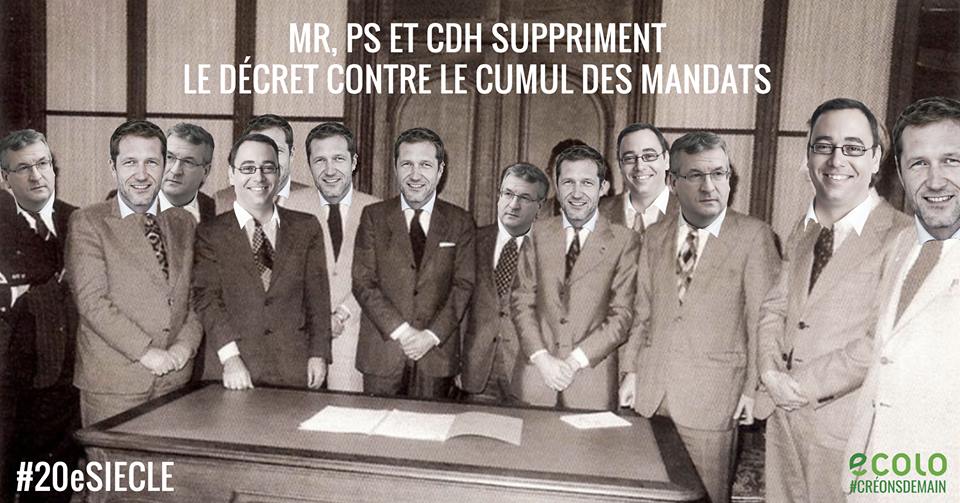 Le retour du cumul des mandats  : un pacte PS-cdH-MR ahurissant et un jour noir pour la démocratie en Wallonie